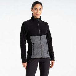 Sweter narciarski damski Thriving. Czarne swetry klasyczne damskie Dare 2b, na zimę, z polaru, bez kołnierzyka. W wyprzedaży za 229.99 zł.