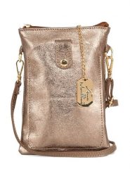 Anna Morellini Skórzana torebka "Erica" w kolorze złotym - 14 x 21 x 1 cm rozmiar: onesize. Żółte torebki klasyczne damskie Anna Morellini, bez wzorów, z materiału, bez dodatków. Za 173.99 zł.