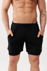 Męskie spodenki sportowe z podspodenkami Rough Radical Fast Duo Shorts. Czarne szorty sportowe męskie ROUGH RADICAL, m, z dzianiny, do biegania. Za 127.92 zł.