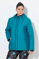 Damskie Kurtka funkcyjna HYPRAR wodoodporna kaptur ochrona przed wiatrem. Zielone kurtki damskie Ulla Popken, plus size, bez wzorów, z materiału, z kapturem. Za 739.99 zł.