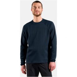 Bluza bez kaptura Odlo Mid Layer CUBIC. Niebieskie bluzy z kapturem męskie Odlo, l, z dzianiny. Za 269.99 zł.