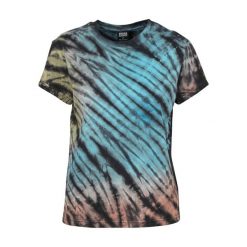 Koszulka Damska Tie Dye Boyfriend T-shirt. Czarne bluzki damskie Urban Classics, xl, bez wzorów, bez kołnierzyka. Za 97.99 zł.