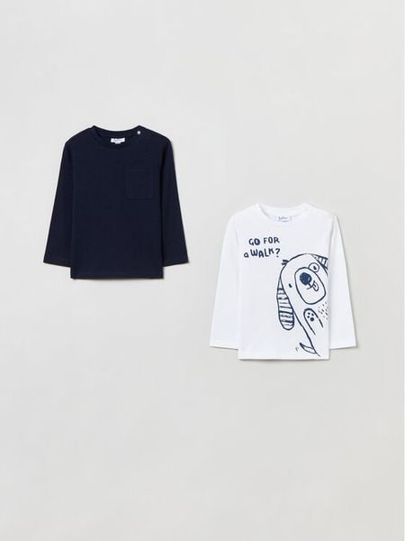 OVS Komplet bluzek 1847406 Kolorowy Regular Fit. T-shirty chłopięce OVS, bez wzorów, z bawełny, bez ramiączek. Za 39.99 zł.
