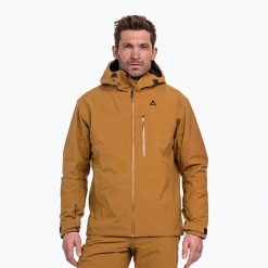 Kurtka narciarska męska Schöffel Nollen. Brązowe kurtki męskie Schöffel, m, bez wzorów, z materiału, bez kaptura, narciarskie, Venturi (Schöffel). Za 1,139.00 zł.