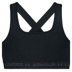 Biustonosz Under Armour Crossback Czarny Damskie. Czarne biustonosze sportowe damskie Under Armour, bez wzorów, z elastanu. Za 165.05 zł.