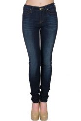 SPODNIE DAMSKIE LEE SCARLETT DARK FADE L526EWXB. Niebieskie spodnie materiałowe damskie Lee, bez wzorów, z jeansu. W wyprzedaży za 89.99 zł.