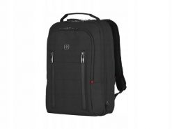 Plecak miejski z miejscem na laptopa CityTraveler. Czarne plecaki męskie Wenger, bez wzorów, z materiału. Za 676.90 zł.