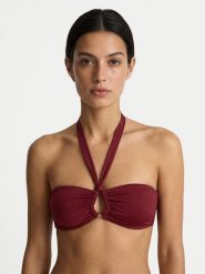 Guess Góra od bikini E6GJ15 KF590 Bordowy. Czerwone bikini damskie Guess, z aplikacjami. Za 329.99 zł.
