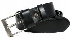 Pasek męski Rovicky [D] PRS-08-BGE czarny. Czarne paski męskie ROVICKY, bez wzorów, ze skóry, klasyczne. Za 48.99 zł.