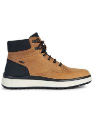 Geox Skórzane botki "Granito + Grip" w kolorze jasnobrązowym rozmiar: 45. Brązowe buty zimowe męskie Geox, bez zapięcia. Za 395.95 zł.