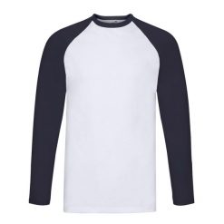 Męska Koszulka Baseballowa Z Długim Rękawem. Białe koszulki męskie z długim rękawem Fruit of the Loom, m. Za 58.99 zł.