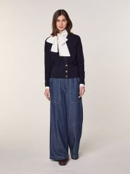 Rodier Wełniany kardigan w kolorze granatowym rozmiar: S. Niebieskie kardigany damskie Rodier, s, bez wzorów, z wełny. Za 274.99 zł.