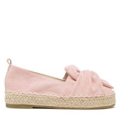 Espadryle DeeZee. Czerwone espadryle damskie DeeZee, bez wzorów, bez obcasa. Za 89.99 zł.