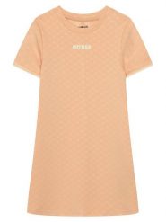 Guess Sukienka codzienna J6GK27 KF972 Pomarańczowy jasny Regular Fit. Brązowe sukienki dziewczęce Guess, z aplikacjami, z syntetyku, bez ramiączek. Za 234.99 zł.