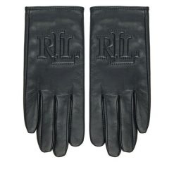 Rękawiczki Damskie LAUREN RALPH LAUREN. Czarne rękawiczki damskie Lauren Ralph Lauren, bez wzorów. Za 619.99 zł.