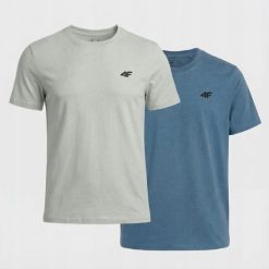 KOSZULKA MĘSKA 4F T-SHIRT LIMITOWANY KOMPLET ZESTAW 2 SZTUKI L M3948 SS26. T-shirty sportowe męskie 4f, l, z bawełny, bez ramiączek, na fitness i siłownię. Za 75.80 zł.