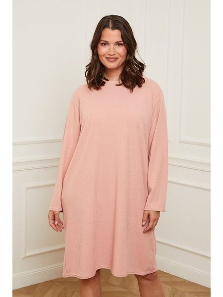 Curvy Lady Sukienka w kolorze jasnoróżowym rozmiar: 40/42. Różowe sukienki damskie Curvy Lady, bez wzorów, klasyczne, bez kołnierzyka, bez ramiączek, midi. Za 65.85 zł.