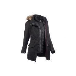 Kurtka turystyczna TRAVEL700 3w1 damska. Czarne kurtki damskie QUECHUA, m, bez wzorów, z materiału, bez kaptura. Za 549.99 zł.