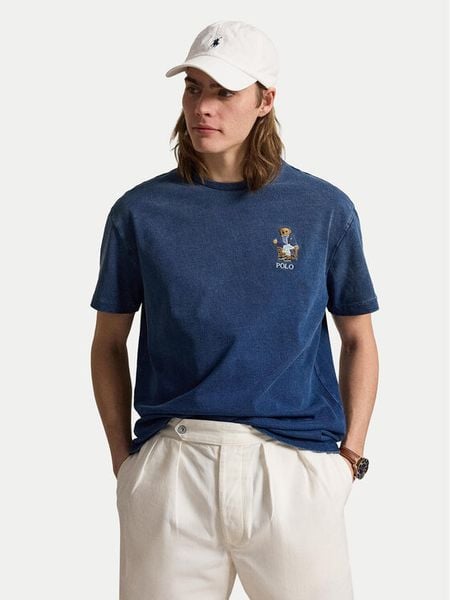 Polo Ralph Lauren T-Shirt 710B18560001 Granatowy Classic Fit. Niebieskie koszulki polo męskie Polo Ralph Lauren, m, bez wzorów, z bawełny, bez ramiączek. Za 769.99 zł.