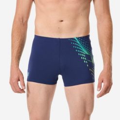 Bokserki pływackie męskie Arena. Niebieskie kąpielówki męskie Arena, m, bez wzorów, z materiału, do pływania. Za 139.99 zł.