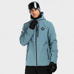 Męska kurtka snowboardowa Sporty zimowe Mężczyzna Siroko W2 Beluga. Niebieskie kurtki męskie SIROKO, l, bez wzorów, z softshellu, bez kaptura, narciarskie. Za 844.00 zł.