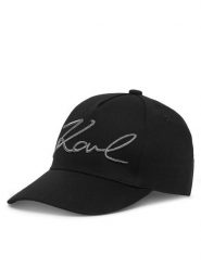 Karl Lagerfeld Kids Czapka z daszkiem Z31197 M Czarny. Czarne czapki dziecięce Karl Lagerfeld Kids, bez wzorów, z bawełny. Za 119.99 zł.