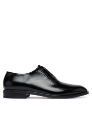 BOSS Półbuty Derrek 50569943 Czarny. Czarne buty wizytowe męskie Boss, ze skóry, bez zapięcia. Za 1,549.00 zł.