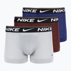 Bokserki męskie Nike Dri-FIT Ultra Comfort Trunk 3 pary. Szare bokserki męskie Nike, bez wzorów. Za 139.99 zł.