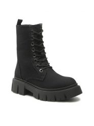 Jenny Fairy Trapery WS5816-02 Czarny. Czarne trapery damskie Jenny Fairy, z materiału, bez obcasa. Za 89.99 zł.