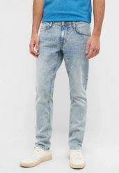 Męskie Spodnie jeansowe Mustang Style Oregon Slim Denim Blue 1016430 5000 413. Niebieskie spodnie materiałowe męskie Mustang, bez wzorów, z denimu. Za 219.99 zł.
