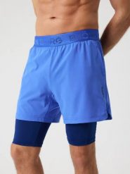 Bjorn_borg BORG 2 IN 1 SHORTS — Szorty 2 w 1 męskie, kolor Amparo Blue. Niebieskie szorty męskie Björn Borg, bez wzorów. Za 307.50 zł.