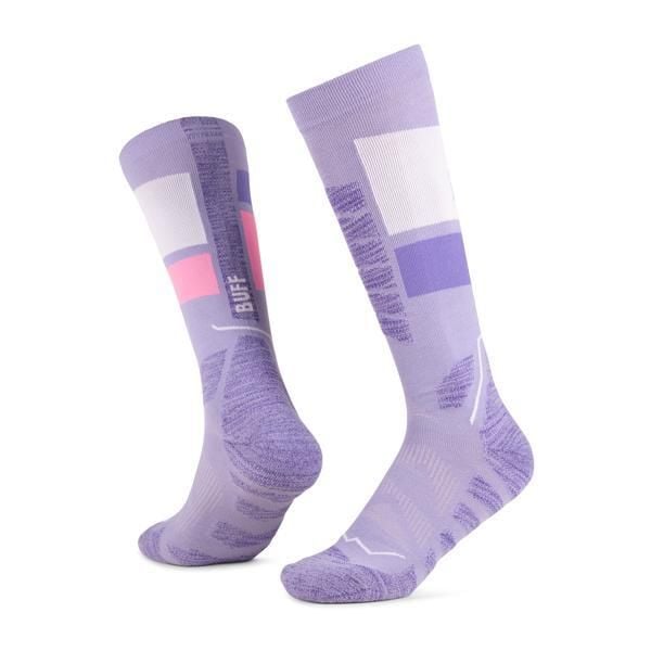 Skarpetki Buff THERMONET® OVER THE CALF SOCKS TO IRIS. Fioletowe skarpetki damskie Buff, bez wzorów, z puchu. Za 149.90 zł.