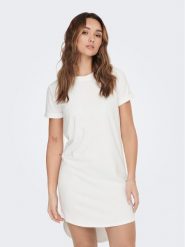 JDY Sukienka codzienna Ivy 15174793 Biały Regular Fit. Białe sukienki damskie JDY, na co dzień, xs, bez wzorów, z bawełny, bez kołnierzyka, bez ramiączek, proste. Za 89.99 zł.