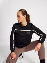Bluza damska Hummel Lgc Mai Boxy. Czarne bluzy sportowe damskie HUMMEL, na jesień, xs, z aplikacjami, z bawełny, bez ramiączek, długie, bez kaptura. Za 233.15 zł.