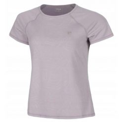 Koszulka tenisowa Fila T-shirt Hailee. Fioletowe bluzki sportowe damskie Fila, bez kołnierzyka, bez ramiączek. Za 199.00 zł.