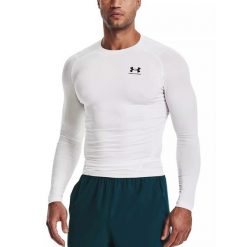 Koszulka fitness męska Under Armour Ua Hg Armour Comp LS z długim rękawem. Niebieskie t-shirty sportowe męskie Under Armour, m, bez ramiączek, na fitness i siłownię. Za 137.03 zł.