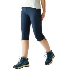 Spodnie Damskie Xert Stretch Capri. Brązowe spodnie materiałowe damskie Regatta, bez wzorów, z elastanu. Za 184.99 zł.