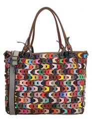 Beagles Skórzana torebka ze wzorem - 38 x 29 x 15 cm rozmiar: onesize. Torebki klasyczne damskie Beagles, bez wzorów, z materiału, bez dodatków. Za 287.45 zł.