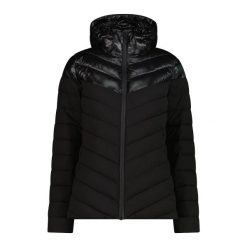 Kurtka puchowa z kapturem na zamek Sorona Aura damska CMP. Czarne kurtki damskie CMP, bez wzorów, z puchu, z kapturem. Za 548.50 zł.