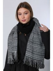 Lucky Bees Szal w kolorze czarnym - 185 x 75 cm rozmiar: onesize. Czarne szaliki i kominy damskie Lucky Bees, bez wzorów, z materiału. Za 92.21 zł.