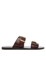 Polo Ralph Lauren Klapki 818P01589003 Brązowy. Brązowe klapki damskie Polo Ralph Lauren, bez wzorów, ze skóry, bez obcasa. Za 1,499.00 zł.