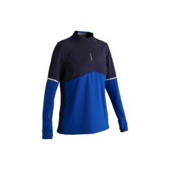 Bluza do piłki nożnej treningowa T500 damska. Niebieskie bluzy bez kaptura damskie KIPSTA, m, z elastanu. Za 69.99 zł.