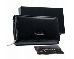 Portfel damski czarny Cavaldi RD-21-GCL-0788 BLACK. Czarne portfele damskie 4U Cavaldi, bez wzorów. Za 65.99 zł.