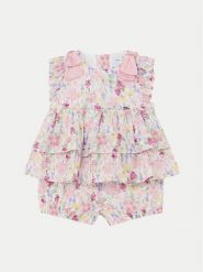 Mayoral Komplet top i spodenki 1232 Różowy Regular Fit. Czerwone spodnie niemowlęce Mayoral, bez wzorów, z bawełny. Za 179.99 zł.