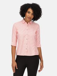 Regatta Koszula funkcyjna "Nimis IV" w kolorze koralowym rozmiar: 38. Pomarańczowe koszule damskie Regatta, bez wzorów, z materiału, sportowe, bez kołnierzyka, bez ramiączek. Za 70.08 zł.