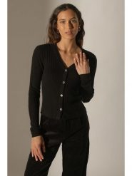 Perfect Cashmere Kaszmirowy kardigan "Livia" w kolorze czarnym rozmiar: M. Czarne kardigany damskie Perfect Cashmere, m, bez wzorów, z kaszmiru. Za 353.27 zł.