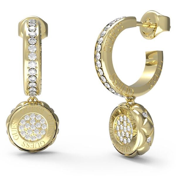 Kolczyki Guess. Żółte kolczyki damskie Guess, złote. Za 205.99 zł.