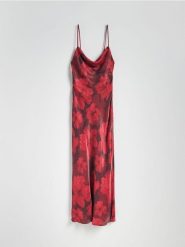 Sukienka maxi z wiskozy - wielobarwny. Sukienki damskie Reserved, na co dzień, l, bez wzorów, z wiskozy, bez kołnierzyka, bez ramiączek, maxi, proste. Za 199.99 zł.