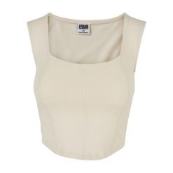 Tank top court kobiety Urban Classics. Białe topy damskie Urban Classics, bez wzorów, bez kołnierzyka. Za 142.00 zł.