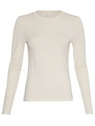 MOSS COPENHAGEN Koszulka "Betrina" w kolorze kremowym rozmiar: XS/S. Brązowe bluzki damskie MOSS COPENHAGEN, s, bez wzorów, z bawełny, bez kołnierzyka, bez ramiączek. Za 57.06 zł.